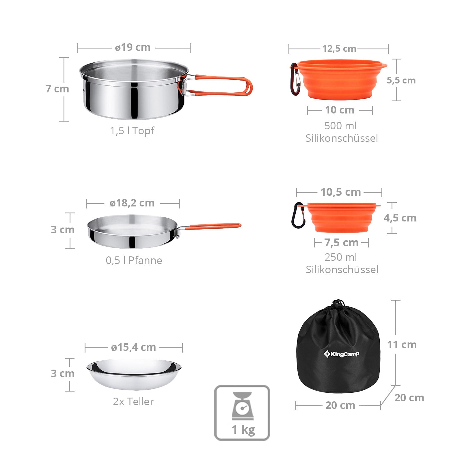 Ensemble de cuisine KingCamp Adventurer I Pro