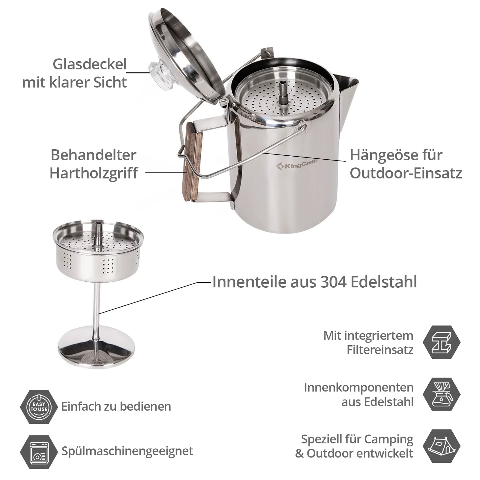 Espressokocher Happy Brew Percolator