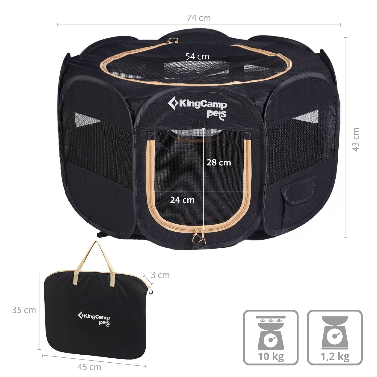 Hundelaufstall Pets Playpen S