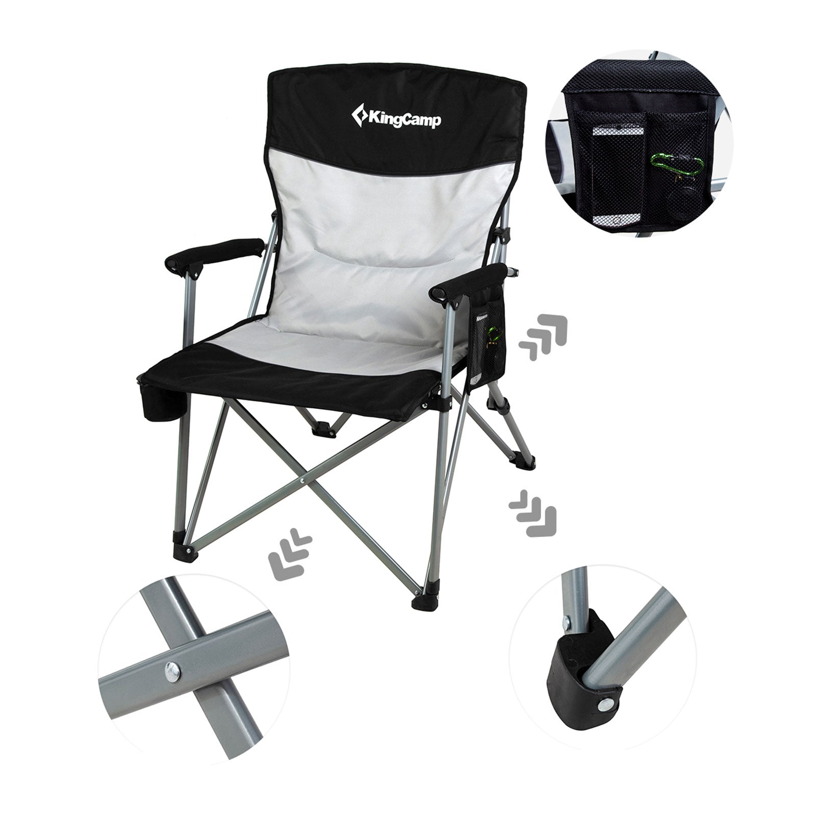 KingCamp Comfort Hard Armrest Chair Camping Chair