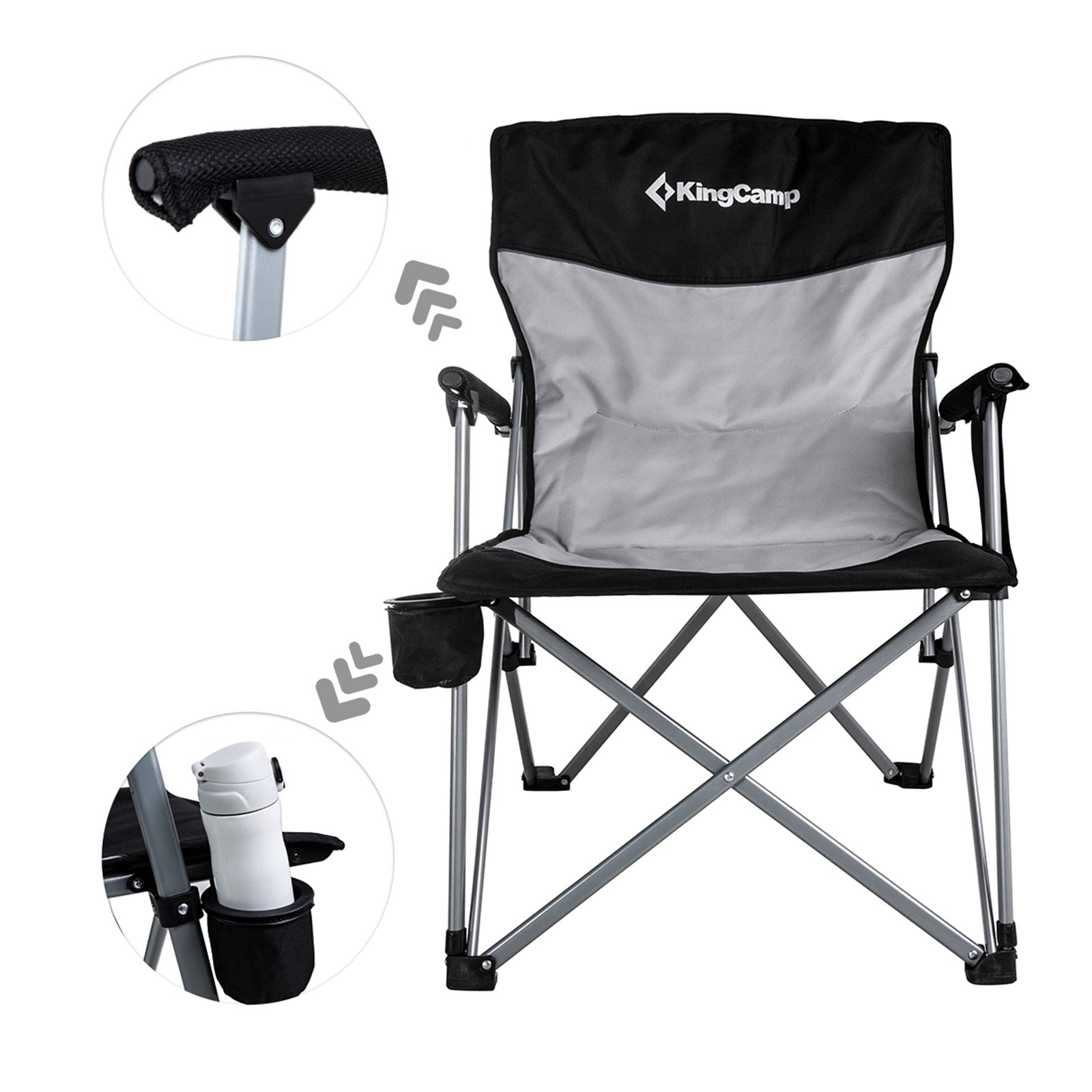 KingCamp Comfort Hard Armrest Chair Camping Chair