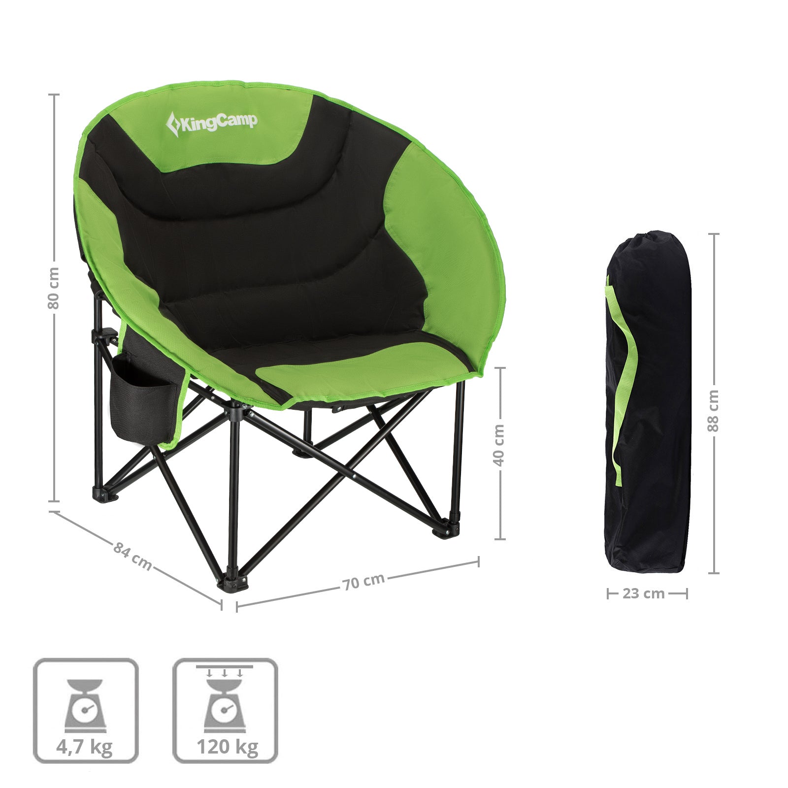 Chaise de camping KingCamp Moon Chair