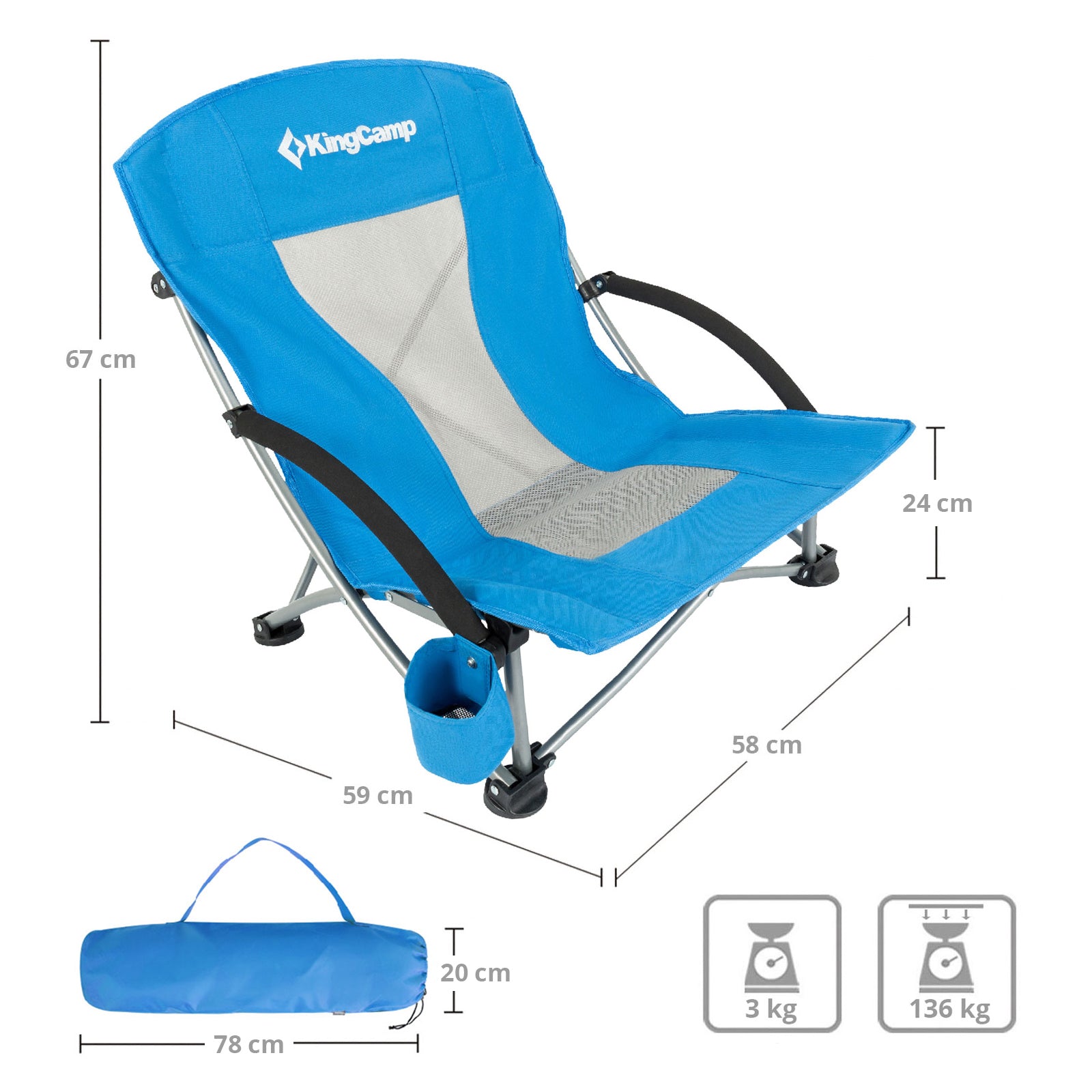 Chaise de camping KingCamp Beach Chair