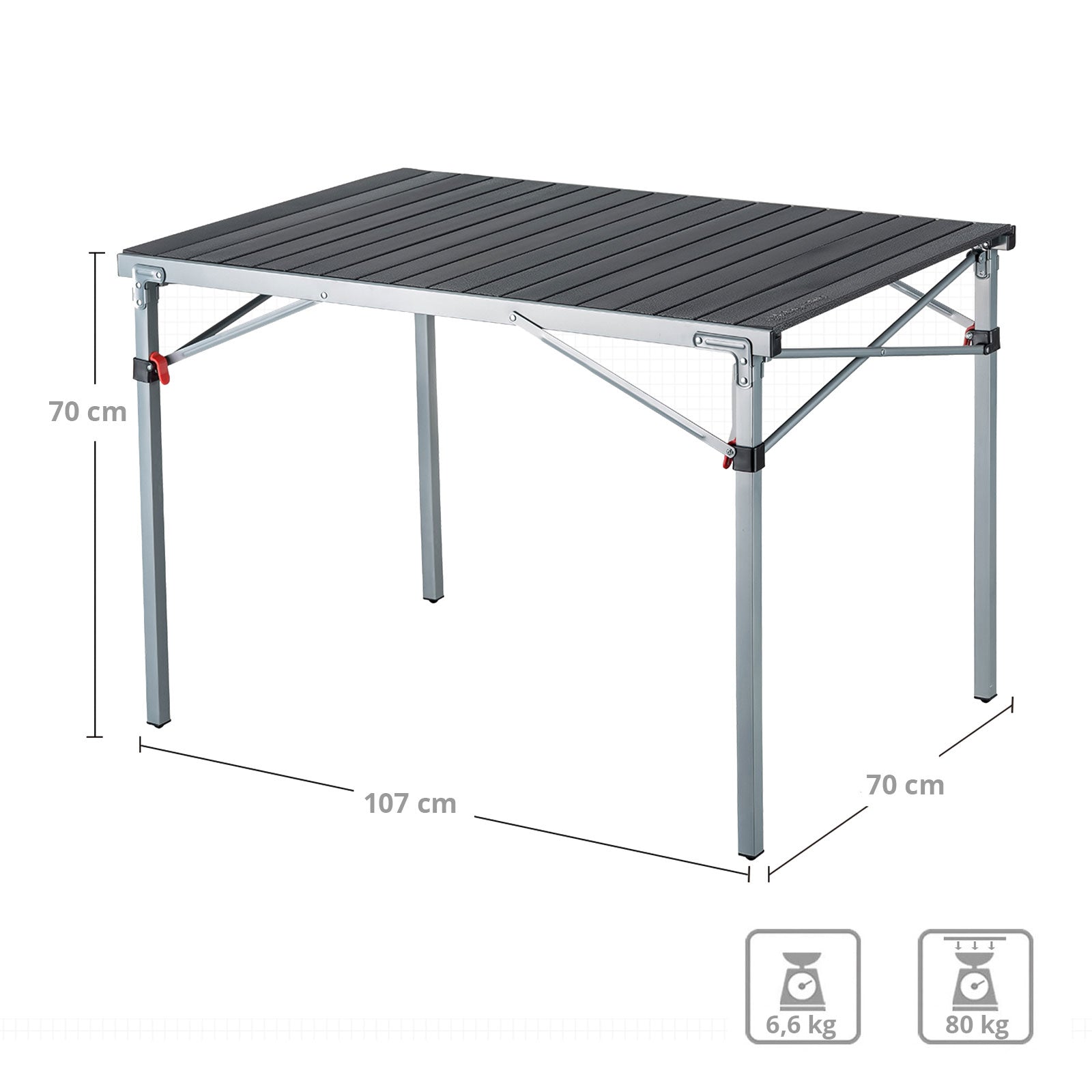 Table de camping pliante compacte KingCamp