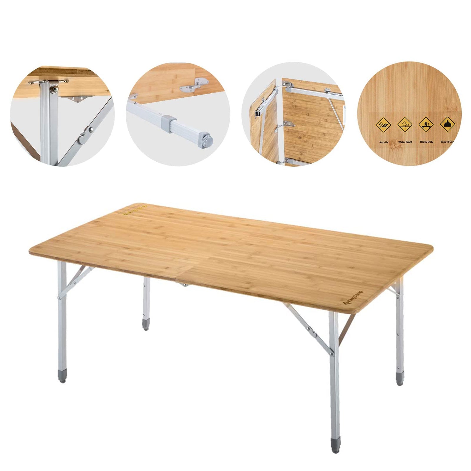 KingCamp Bamboo Table XL