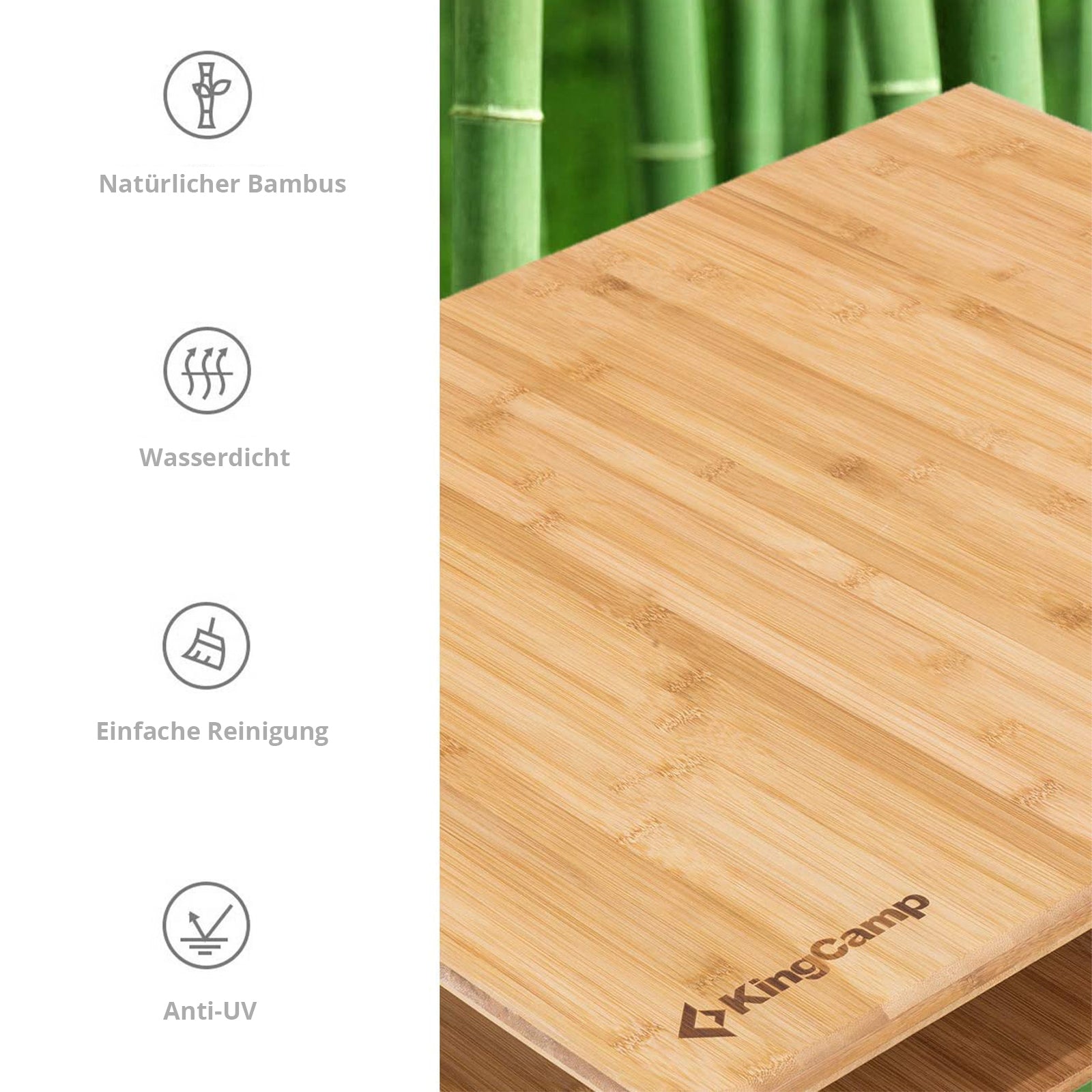 KingCamp Bamboo Table XL