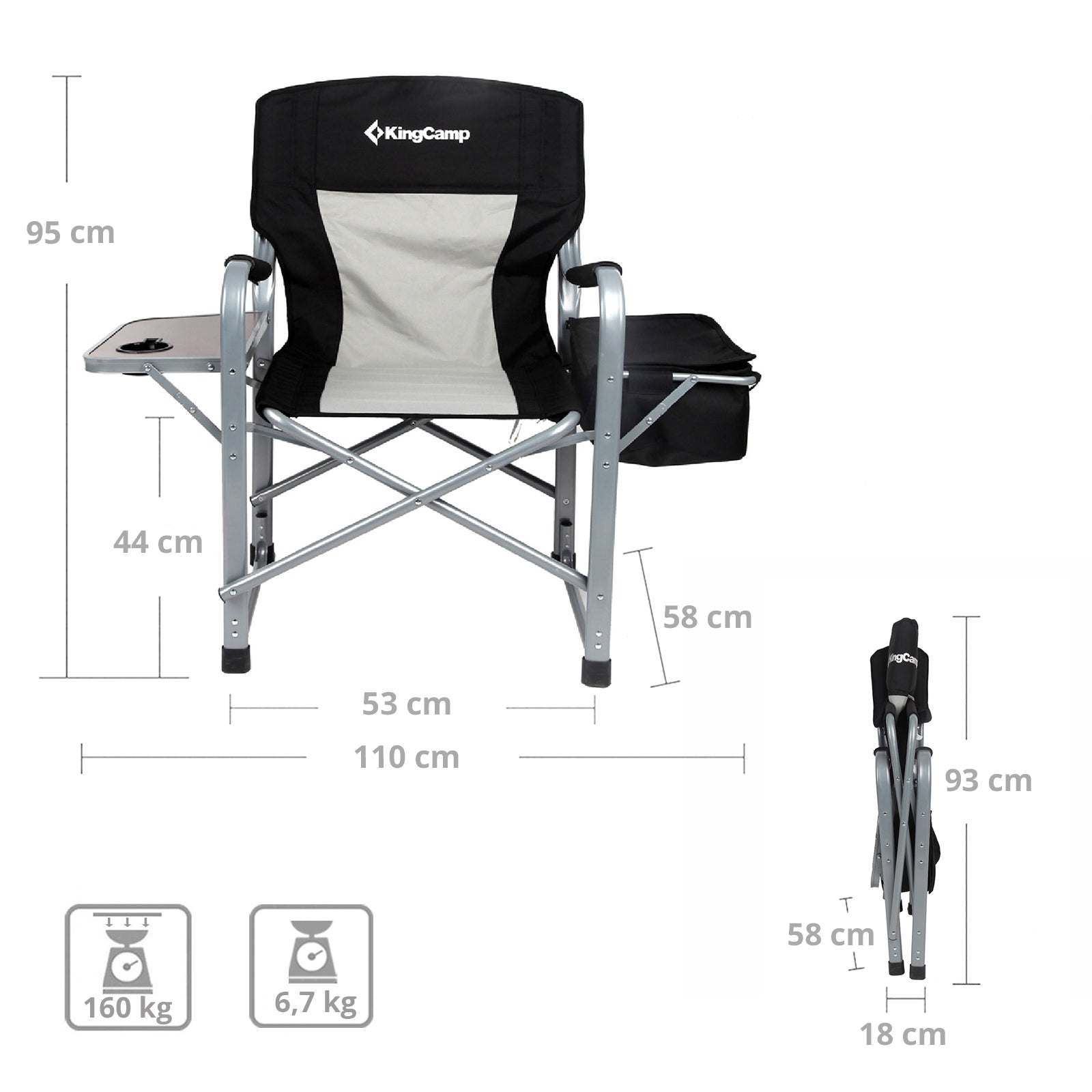 Chaise de camping KingCamp Comfort Director Chair