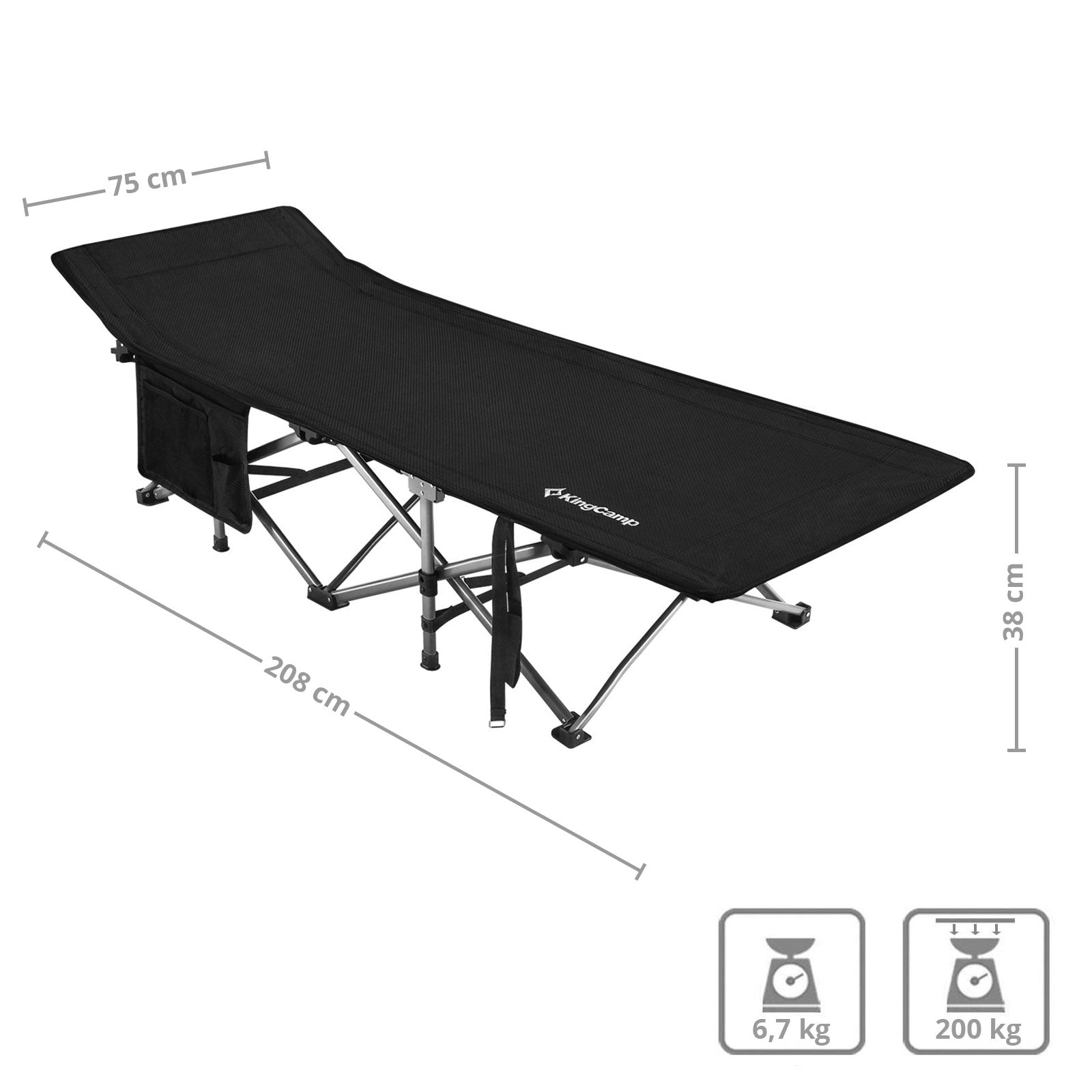 KingCamp Campig Bed XL lit de camp